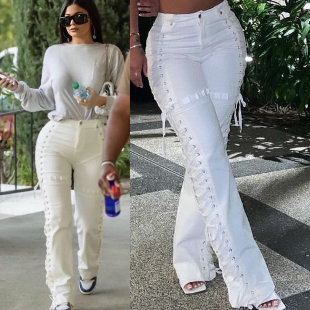 I.AM.GIA Holly Pant Laced Kylie Jenner in White Sz. Medium